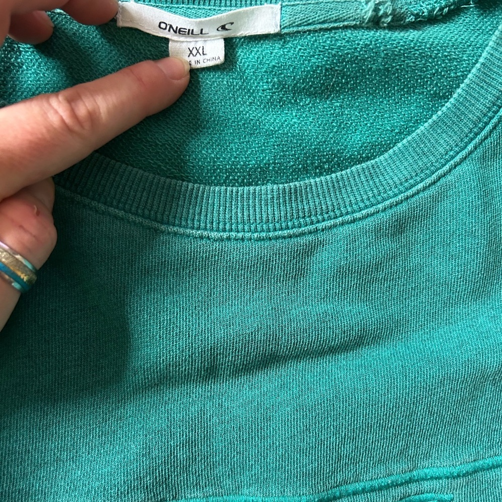 O'Neill women’s Vibrant Teal Crewneck Sweater - Picture 3 of 4